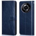 Shock Proof Flip Cover Back Case for Realme Narzo 60 5G | Magnetic Wallet Leather Case with Stand