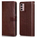 Shock Proof Flip Cover Back Case for Motorola Moto G42 | Magnetic Wallet Leather Case with Stand