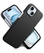 Slim Frameless Back Cover for iPhone 15 Plus | iPhone 14 Plus Ultra Thin Lightweight Design & Camera Protection | Soft Matte Silicone Flexible Mobile Case (Black) - Image 3