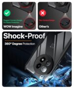 Shock Proof Clear Protective Back Case for 1+ OnePlus 13R 5G - AirEDGE Technology | 360 Degree Camera Protection | Transparent Hybrid Back Case Mobile Cover - Black - Image 7