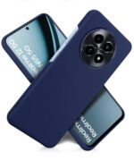 Slim Frameless Back Cover for Realme 13 5G & 12 5G | Ultra Thin Lightweight Design & Camera Protection | Soft Matte Silicone Flexible Mobile Case (Blue) - Image 3