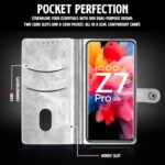 Shock Proof Flip Cover Back Case for Iqoo Z7 Pro | Magnetic Wallet Leather Case with Stand - Image 7