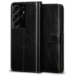 Shock Proof Flip Cover Back Case for Samsung Galaxy S23 Ultra 5G | Magnetic Wallet Leather Case with Stand - Image 3
