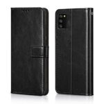 Shock Proof Flip Cover Back Case for Samsung Galaxy M02S | Magnetic Wallet Leather Case with Stand