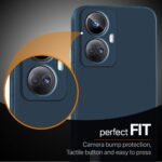 Ultra Slim Soft Rubberised Back Cover Case for Realme 10 Pro Plus 5G | with Inner Velvet Fabric Lining | Matte Silicone Flexible Camera Protection Back Cover ? Blue - Image 5