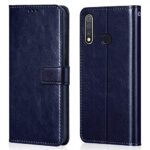 Shock Proof Flip Cover Back Case for Vivo U20 | Magnetic Wallet Leather Case with Stand