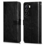 Shock Proof Flip Cover Back Case for Oppo Reno 12 Pro 5G | Magnetic Wallet Leather Case with Stand