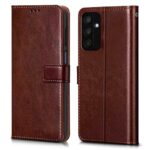 Shock Proof Flip Cover Back Case for Samsung Galaxy M15 5G Prime Edition | Magnetic Wallet Leather Case with Stand