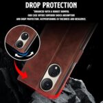 Shock Proof Flip Cover Back Case for Oppo Reno8 T | Magnetic Wallet Leather Case with Stand - Image 7