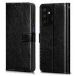Shock Proof Flip Cover Back Case for Samsung Galaxy M15 5G Prime Edition | Magnetic Wallet Leather Case with Stand
