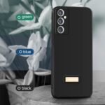 Slim Ultra Soft Rubberised Back Cover for Samsung Galaxy A34 5G | Inner Velvet Fabric Lining | Matte Silicone Flexible Camera Protection Back Case - Black - Image 4