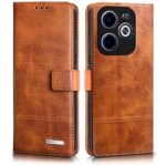 Shock Proof Flip Cover Back Case for Infinix Hot 40I | Magnetic Wallet Leather Case with Stand