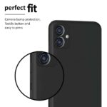 Back Cover for Samsung Galaxy M04 | F04 | A04e | Ultra Slim Soft Rubberised Case | Inner Velvet Fabric Lining | Matte Silicone Flexible Mobile Case | Camera Protection - Black - Image 8