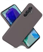Slim Frameless Back Cover for Samsung Galaxy M55 5G | Galaxy F55 5G | Ultra Thin Lightweight Design & Camera Protection | Soft Matte Silicone Flexible Mobile Case (Grey) - Image 4