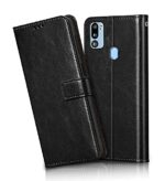 Shock Proof Flip Cover Back Case for Samsung Galaxy M21 / M30S / M21 2021 Edition | Magnetic Wallet Leather Case with Stand - Image 5
