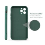 Back Cover for Infinix Hot 12 Play | Ultra Slim Soft Rubberised Case | Inner Velvet Fabric Lining | Matte Silicone Flexible Mobile Case | Camera Protection - Green - Image 4