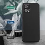 Ultra Slim Soft Rubberised Back Cover Case for Motorola Moto G72 | Inner Velvet Fabric Lining | Matte Silicone Flexible Camera Protection Back Cover - Black - Image 3