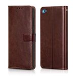 Shock Proof Flip Cover Back Case for Xiaomi Redmi Go | Magnetic Wallet Leather Case with Stand