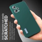 Ultra Slim Soft Rubberised Back Cover Case for Xiaomi Redmi Note 12 Pro Plus 5G | Inner Velvet Fabric Lining | Matte Silicone Flexible Camera Protection Back Cover ? Green - Image 5
