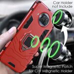 Back Cover Designed for Xiaomi Mi 11X | 11X Pro | Redmi K40 Tough Armor Bumper Back Case Cover | Ring Holder & Kickstand inBuilt | Excellent 360 Degree Protection (Red) - Image 7