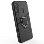Shock Proof Back Case Mobile Cover for Realme 5 | 5I | 5S | Narzo 10 | Back Cover Case (Tough Armor | Hybrid PC + TPU | Ring Holder & in-Built Kickstand | Black) - Image 5