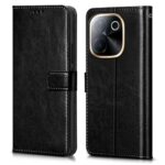 Shock Proof Flip Cover Back Case for Iqoo Z9S Pro 5G | Magnetic Wallet Leather Case with Stand
