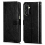 Shock Proof Flip Cover Back Case for Samsung Galaxy M16 5G | Magnetic Wallet Leather Case with Stand