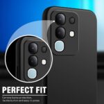 Back Cover for Vivo T4X 5G | IQOO Z10X 5G | Ultra Slim Soft Rubberised Case | Inner Velvet Fabric Lining | Matte Silicone Flexible Mobile Case | Camera Protection (Black) - Image 8