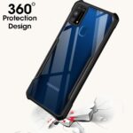 Shock Proof Clear Protective Back Case for Galaxy M31 / F41 / M31 Prime - AirEDGE Technology | 360 Degree Camera Protection | Transparent Hybrid Back Case - Black - Image 2