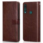 Shock Proof Flip Cover Back Case for Huawei Y9 Prime 2019 | Magnetic Wallet Leather Case with Stand