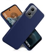 Slim Frameless Back Cover for Motorola Moto G34 5G | Moto G45 5G | Ultra Thin Lightweight Design & Camera Protection | Soft Matte Silicone Flexible Mobile Case (Blue) - Image 3