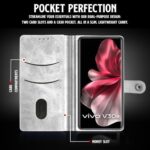 Shock Proof Flip Cover Back Case for Vivo V30E 5G | Magnetic Wallet Leather Case with Stand - Image 6