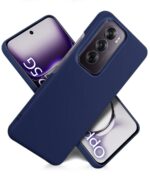 Slim Frameless Back Cover for Oppo Reno 12 5G | Ultra Thin Lightweight Design & Camera Protection | Soft Matte Silicone Flexible Mobile Case (Blue) - Image 2