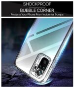 Ultra-Hybrid Crystal Clear Back Case Cover for Xiaomi Redmi Note 10 | Note 10s | Hard Back | Slim Fit Shockproof Design | Camera Protection Bump | Back Cover Case (Black) - Image 7