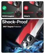 Shock Proof Clear Protective Back Case for iQOO Neo 9 Pro 5G AirEDGE Technology | 360 Degree Camera Protection | Transparent Hybrid Back Case Mobile Cover Black - Image 7