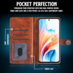 Shock Proof Flip Cover Back Case for Oppo A79 5G | Magnetic Wallet Leather Case with Stand - Image 7