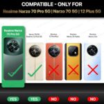 Back Cover for Realme Narzo 70 | Narzo 70 Pro | 12 Plus | P1 5G | Slim Soft Rubberised Case | Inner Velvet Fabric Lining | Matte Silicone Flexible Mobile Case | Camera Protection - Blue - Image 3