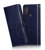 Shock Proof Flip Cover Back Case for Motorola Moto G30 | Magnetic Wallet Leather Case with Stand - Image 3