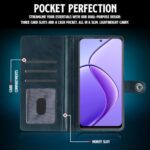 Shock Proof Flip Cover Back Case for Realme 13 5G | Magnetic Wallet Leather Case with Stand - Image 7