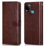 Shock Proof Flip Cover Back Case for Infinix Hot 10S | Magnetic Wallet Leather Case with Stand