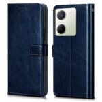 Shock Proof Flip Cover Back Case for Vivo Y200 Pro 5G | Magnetic Wallet Leather Case with Stand