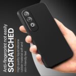 kelpuj Back Cover for 1+ OnePlus Nord CE 4 5G | Ultra Slim Soft Rubberised Case | Inner Velvet Fabric Lining | Matte Silicone Flexible Mobile Case | Camera Protection - Black - Image 8