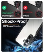 Shock Proof Clear Protective Back Case for Samsung Galaxy S25 5G AirEDGE Technology | 360 Degree Camera Protection | Transparent Hybrid Back Case Mobile Cover Black - Image 7