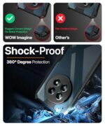 Shock Proof Clear Protective Back Case for Realme 13 Pro 5G | Realme 13 Pro Plus 5G - AirEDGE Technology | 360 Degree Camera Protection | Transparent Hybrid Back Case Mobile Cover - Black - Image 7