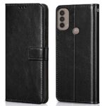 Shock Proof Flip Cover Back Case for Motorola Moto E30 | Magnetic Wallet Leather Case with Stand