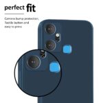 Back Cover for Infinix Smart 6 Plus | Ultra Slim Soft Rubberised Case | Inner Velvet Fabric Lining | Matte Silicone Flexible Mobile Case | Camera Protection - Blue - Image 5