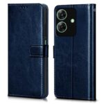 Shock Proof Flip Cover Back Case for Realme Narzo N61 | Magnetic Wallet Leather Case with Stand