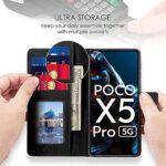Shock Proof Flip Cover Back Case for Poco X5 Pro 5G | Magnetic Wallet Leather Case with Stand - Image 5