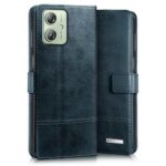 Shock Proof Flip Cover Back Case for Motorola Moto G54 5G | Magnetic Wallet Leather Case with Stand - Image 5