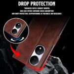 Shock Proof Flip Cover Back Case for Vivo Y100 5G | Magnetic Wallet Leather Case with Stand - Image 7